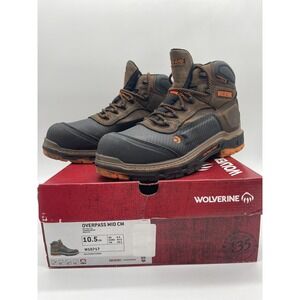 Wolverine Overpass CarbonMAX W10717 Mens Brown Black Work Boots Size 10.5 EW